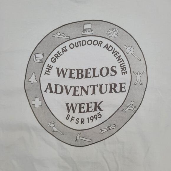 Vintage 1995 Webelos Adventure Week Shirt XL 24x30 SFSR - Picture 4 of 12